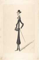 Free download Caricature of a Tall Thin Man Carrying a Book free photo or picture to be edited with GIMP online image editor