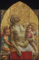 Free download Carlo Crivelli, Dead Christ Supported By Two Angels free photo or picture to be edited with GIMP online image editor