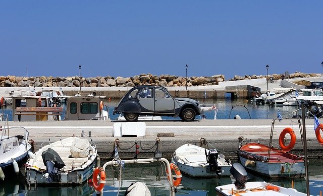 Free download car port sea old greece citroen free picture to be edited with GIMP free online image editor