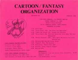 Download gratuito di Cartoon/Fantasy Organization Santa Barbara Bulletin #22 (febbraio 1988) foto o immagine gratuita da modificare con l'editor di immagini online GIMP