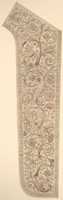 Free download Cartoon for embroidery of a panel of a chasuble, decorated with floral, bud and animal designs free photo or picture to be edited with GIMP online image editor