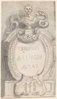Free download Cartouche Surmounted by a Bust free photo or picture to be edited with GIMP online image editor