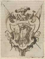 Free download Cartouche with Armor,  from Eight Emblems for the Funeral of Francesco de Medici free photo or picture to be edited with GIMP online image editor