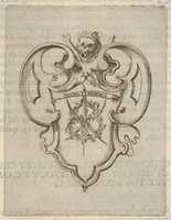 Gratis download Cartouche met krans, van Acht emblemen voor de begrafenis van Francesco de Medici gratis foto of afbeelding om te bewerken met GIMP online afbeeldingseditor