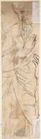Free download Caryatid Figure (Recto); Sketch of Draped Male free photo or picture to be edited with GIMP online image editor