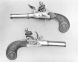 Free download Cased pair of double-barreled turn-off flintlock pistols free photo or picture to be edited with GIMP online image editor