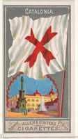 Free download Catalonia, from the City Flags series (N6) for Allen & Ginter Cigarettes Brands free photo or picture to be edited with GIMP online image editor