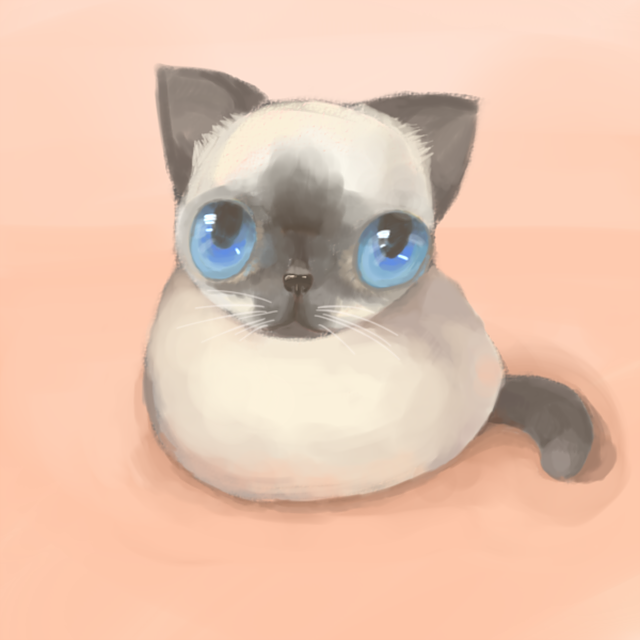 Bezpłatne pobieranie Kot ręcznie malowany Siam - bezpłatna ilustracja do edycji za pomocą bezpłatnego edytora obrazów online GIMP