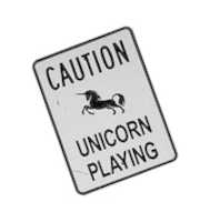 Free download CAUTION UNICORN PLAYING free photo or picture to be edited with GIMP online image editor