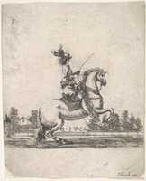 Free download Cavalier Making His Horse Prance, from Divers exercices de cavalerie free photo or picture to be edited with GIMP online image editor