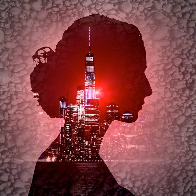 Kostenloser Download CD-Cover City Woman Silhouette Kostenloses Bild, das mit dem kostenlosen Online-Bildeditor GIMP bearbeitet werden kann