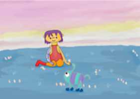 Free download Cecile and Her Dog Fan art free photo or picture to be edited with GIMP online image editor