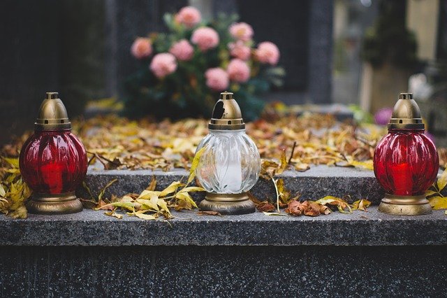 Free download cemetery a candle candles tombstone free picture to be edited with GIMP free online image editor