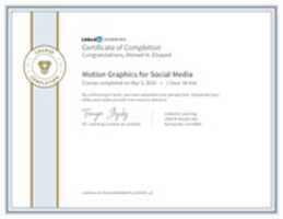 Kostenloser Download Certificate of Completion Motion Graphics For Social Media Kostenloses Foto oder Bild zur Bearbeitung mit GIMP Online-Bildbearbeitung