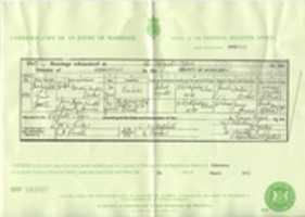 Free download Certificate Of Marriage Of Ralph Munday Denton Barker And Joan Nyria Hancox free photo or picture to be edited with GIMP online image editor