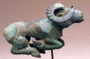 Free download Chariot Yoke Ornament in the Shape of Recumbent Ram free photo or picture to be edited with GIMP online image editor