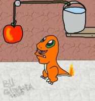 Free download Charmander Funny Apple Challenge free photo or picture to be edited with GIMP online image editor