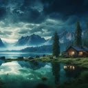 Charming mountains and water  screen for extension Chrome web store in OffiDocs Chromium