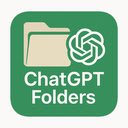 ChatGPT Folder Organizer  screen for extension Chrome web store in OffiDocs Chromium