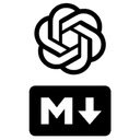 ChatGPT to Markdown  screen for extension Chrome web store in OffiDocs Chromium
