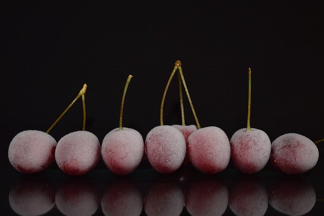 Free download cherries frozen cold frosted free picture to be edited with GIMP free online image editor