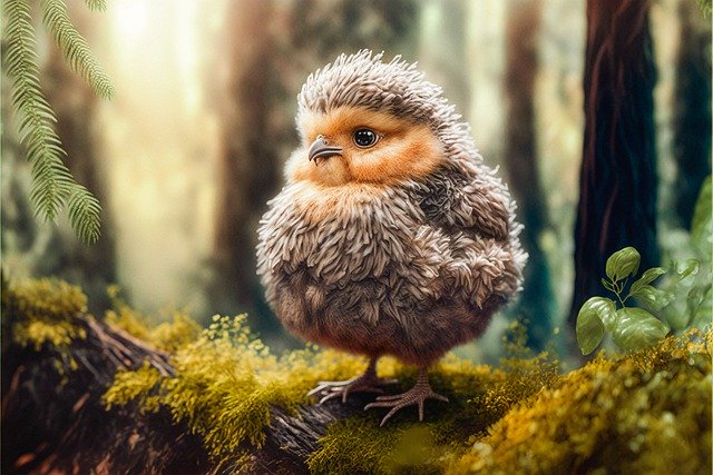 Téléchargement gratuit de l'image gratuite de fantaisie animale de la forêt de poulet à éditer avec l'éditeur d'images en ligne gratuit GIMP