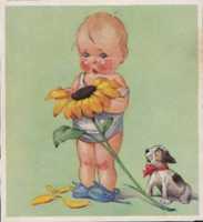 Free download Child with flower and dog free photo or picture to be edited with GIMP online image editor