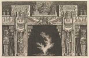 Free download Chimneypiece in the Egyptian style, from Diverse Maniere dadornare i cammini (...) (Different Ways of ornamenting chimneypieces and all other parts of houses) free photo or picture to be edited with GIMP online image editor