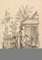 Free download Chinoiserie scene with figures in a landscape free photo or picture to be edited with GIMP online image editor