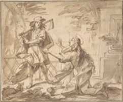 Free download Christ and Mary Magdalen in the Garden free photo or picture to be edited with GIMP online image editor