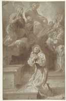 Free download Christ and the Virgin Appearing to Saint Francis free photo or picture to be edited with GIMP online image editor