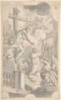 Free download Christ Appearing to St. Bernard free photo or picture to be edited with GIMP online image editor