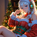 Christmas Anime Girl: Festive Charm in a Live Theme  screen for extension Chrome web store in OffiDocs Chromium