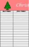 Free download Christmas Card List DOC, XLS or PPT template free to be edited with LibreOffice online or OpenOffice Desktop online
