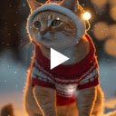 Christmas Cat Live Wallpaper New Tab  screen for extension Chrome web store in OffiDocs Chromium