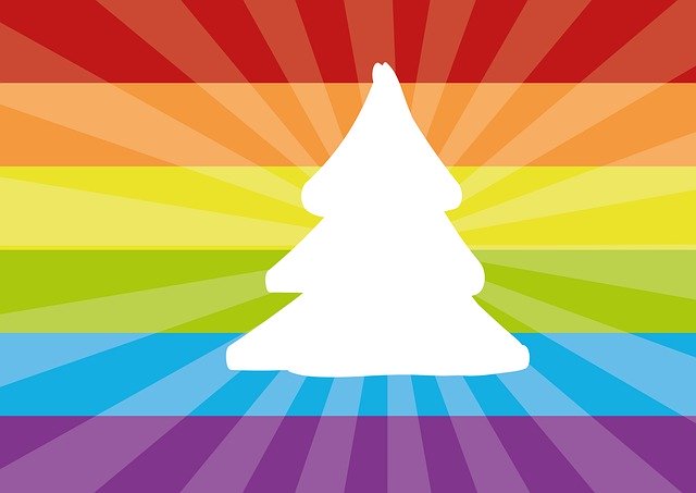 Бесплатно скачать рождественскую елку рождество радуга бесплатное изображение для редактирования с помощью бесплатного онлайн-редактора изображений GIMP