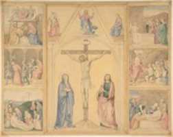 Free download Christ on the Cross with Six Scenes from the Life of Christ free photo or picture to be edited with GIMP online image editor