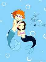 Free download Chuckie And Lil As Mermaid VC 301 free photo or picture to be edited with GIMP online image editor