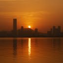 City and sunset  screen for extension Chrome web store in OffiDocs Chromium