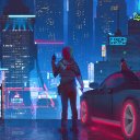 VILLE DU FUTUR | Ecran Cyberpunk 2077 pour extension Chrome web store dans OffiDocs Chromium