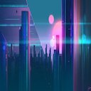 Cityscape Reflections Theme  screen for extension Chrome web store in OffiDocs Chromium