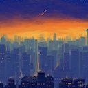 City Sunset Theme  screen for extension Chrome web store in OffiDocs Chromium