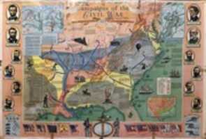 Free picture Civil War Centennial Map 1961 to be edited by GIMP online free image editor by OffiDocs