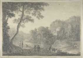 Free download Classical Landscape with Hunters in the Foreground free photo or picture to be edited with GIMP online image editor