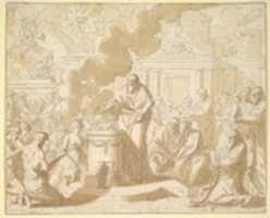 Free download Classical Scene with Figures Gathered around a Sacrificial Altar free photo or picture to be edited with GIMP online image editor