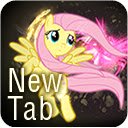 Clean Fluttershy New Tab  screen for extension Chrome web store in OffiDocs Chromium
