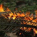 Close up of Burning Wooden Fence  screen for extension Chrome web store in OffiDocs Chromium