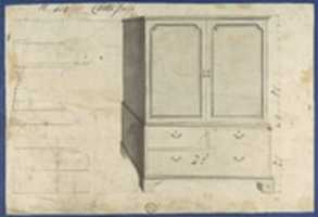 Free download Clothes Press, from Chippendale Drawings, Vol. II free photo or picture to be edited with GIMP online image editor