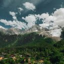 Clouds above Village in Mountain Valley  screen for extension Chrome web store in OffiDocs Chromium