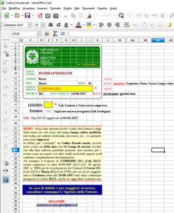 Téléchargement gratuit de Codice Fiscale Italia - Modèle de code fiscal italien DOC, XLS ou PPT gratuit à modifier avec LibreOffice en ligne ou OpenOffice Desktop en ligne